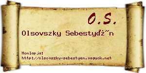 Olsovszky Sebestyén névjegykártya